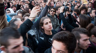 Manifestation à Valence (Espagne), 21 février 2012. Copyright Eduardo Luzzatti